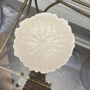 1961 Cabbage Pottery Dish Signed Artist DCB